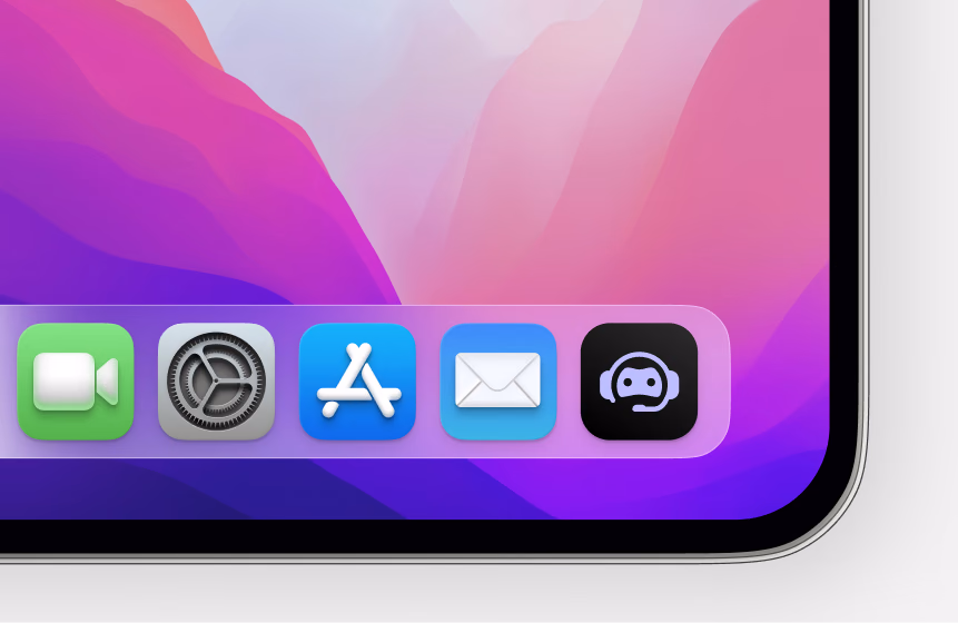 Client AI pinned in the macOS dock